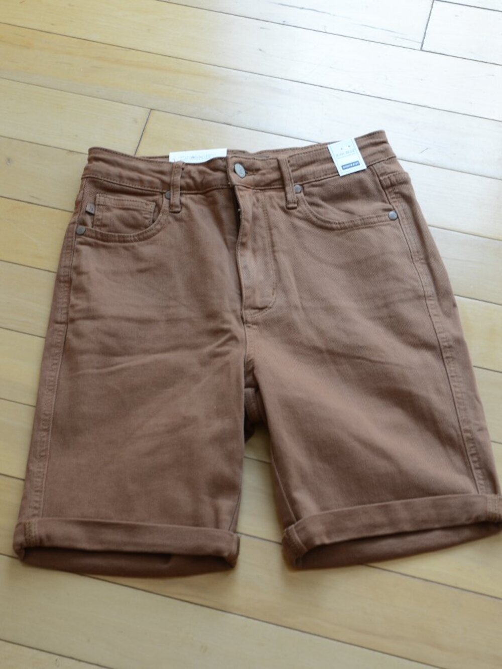 Judy Blue high-waist women's denim shorts Size M Brown